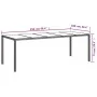 Gray PE rattan tempered glass garden table 250x100x75 cm by vidaXL, Garden tables - Ref: Foro24-316727, Price: 144,16 €, Disc...