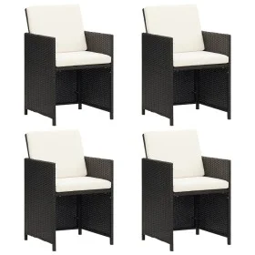 Garden chairs 4 units black synthetic rattan by vidaXL, Garden chairs - Ref: Foro24-316745, Price: 232,66 €, Discount: %