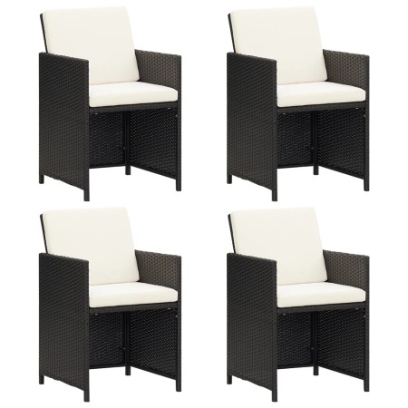Sillas de jardín 4 unidades ratán sintético negro de vidaXL, Sillas de jardín - Ref: Foro24-316745, Precio: 250,77 €, Descuen...