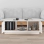 Mesa de centro de madera maciza de pino blanco 100x50x35 cm