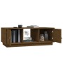 Mesa de centro madera maciza de pino marrón miel 100x50x35 cm