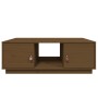Mesa de centro madera maciza de pino marrón miel 100x50x35 cm
