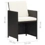 Garden chairs 4 units black synthetic rattan by vidaXL, Garden chairs - Ref: Foro24-316745, Price: 244,08 €, Discount: %