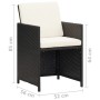 Sillas de jardín 4 unidades ratán sintético negro de vidaXL, Sillas de jardín - Ref: Foro24-316745, Precio: 250,77 €, Descuen...