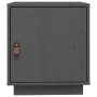 Mesita de noche madera maciza de pino gris 40x34x45 cm