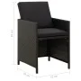 Sillas de jardín 4 unidades con cojines ratán sintético negro de vidaXL, Sillas de jardín - Ref: Foro24-316746, Precio: 217,2...