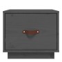 Mesita de noche madera maciza de pino gris 40x34x35 cm