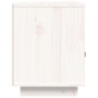 Mesita de noche madera maciza de pino blanca 40x34x45 cm