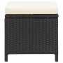 Garden stools 4 units and black synthetic rattan cushions by vidaXL, Garden chairs - Ref: Foro24-316748, Price: 117,94 €, Dis...