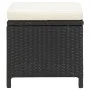 Garden stools 4 units and black synthetic rattan cushions by vidaXL, Garden chairs - Ref: Foro24-316748, Price: 116,67 €, Dis...