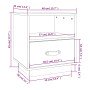 Mesitas de noche 2 uds madera maciza pino gris 40x34x45 cm