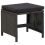 Garden stools 4 units and black synthetic rattan cushions by vidaXL, Garden chairs - Ref: Foro24-316749, Price: 139,21 €, Dis...