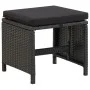 Garden stools 4 units and black synthetic rattan cushions by vidaXL, Garden chairs - Ref: Foro24-316749, Price: 133,02 €, Dis...