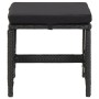 Garden stools 4 units and black synthetic rattan cushions by vidaXL, Garden chairs - Ref: Foro24-316749, Price: 139,21 €, Dis...