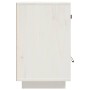Mesita de noche madera maciza de pino blanco 40x34x55 cm