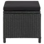 4 Stück Gartenhocker und Kissen synthetisches Rattan schwarz von vidaXL, Gartenstühle - Ref: Foro24-316749, Preis: 132,71 €, ...