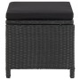 Garden stools 4 units and black synthetic rattan cushions by vidaXL, Garden chairs - Ref: Foro24-316749, Price: 139,21 €, Dis...