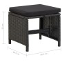 Garden stools 4 units and black synthetic rattan cushions by vidaXL, Garden chairs - Ref: Foro24-316749, Price: 139,21 €, Dis...