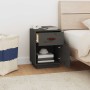 Mesitas de noche 2 uds madera maciza de pino gris 40x34x55 cm