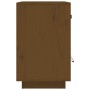 Mesita de noche madera maciza de pino marrón miel 40x34x55 cm
