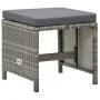 Gartenhocker 4 Einheiten und graue synthetische Rattankissen von vidaXL, Gartenstühle - Ref: Foro24-316750, Preis: 118,52 €, ...