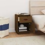Mesitas de noche 2 uds madera de pino marrón miel 40x34x55 cm
