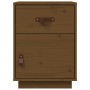 Mesitas de noche 2 uds madera de pino marrón miel 40x34x55 cm