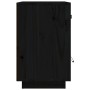 Mesitas de noche 2 uds madera maciza de pino negro 40x34x55 cm