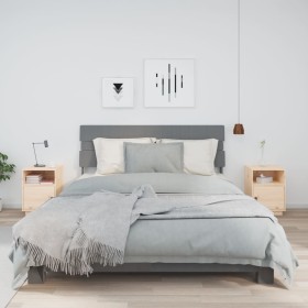 Mesitas de noche 2 uds madera maciza de pino 40x34x55 cm Mesitas de noche 2 uds madera maciza de pino 40x34x55 cm