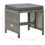 Garden stools 4 units and gray synthetic rattan cushions by vidaXL, Garden chairs - Ref: Foro24-316750, Price: 118,70 €, Disc...