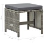 Gartenhocker 4 Einheiten und graue synthetische Rattankissen von vidaXL, Gartenstühle - Ref: Foro24-316750, Preis: 120,25 €, ...