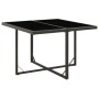 Synthetic rattan and black glass garden table 109x107x74 cm by vidaXL, Garden tables - Ref: Foro24-316764, Price: 103,82 €, D...