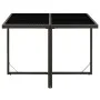 Synthetic rattan and black glass garden table 109x107x74 cm by vidaXL, Garden tables - Ref: Foro24-316764, Price: 109,38 €, D...