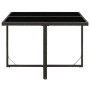 Synthetic rattan and black glass garden table 109x107x74 cm by vidaXL, Garden tables - Ref: Foro24-316764, Price: 103,82 €, D...