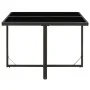 Synthetic rattan and black glass garden table 109x107x74 cm by vidaXL, Garden tables - Ref: Foro24-316764, Price: 109,38 €, D...