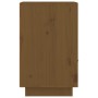 Mesita de noche madera maciza de pino marrón miel 40x34x55 cm