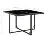 Synthetic rattan and black glass garden table 109x107x74 cm by vidaXL, Garden tables - Ref: Foro24-316764, Price: 103,82 €, D...