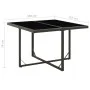 Synthetic rattan and black glass garden table 109x107x74 cm by vidaXL, Garden tables - Ref: Foro24-316764, Price: 109,38 €, D...