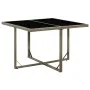 Synthetic rattan and gray glass garden table 109x107x74 cm by vidaXL, Garden tables - Ref: Foro24-316765, Price: 102,84 €, Di...