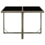 Synthetic rattan and gray glass garden table 109x107x74 cm by vidaXL, Garden tables - Ref: Foro24-316765, Price: 102,84 €, Di...