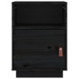 Mesitas de noche 2 uds madera maciza de pino negro 40x34x55 cm