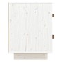 Mesita de noche madera maciza de pino blanco 40x34x45 cm