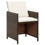 Garden chairs with cushions 4 units brown synthetic rattan by vidaXL, Garden chairs - Ref: Foro24-316776, Price: 170,97 €, Di...