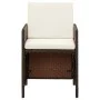 Garden chairs with cushions 4 units brown synthetic rattan by vidaXL, Garden chairs - Ref: Foro24-316776, Price: 170,97 €, Di...