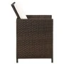 Garden chairs with cushions 4 units brown synthetic rattan by vidaXL, Garden chairs - Ref: Foro24-316776, Price: 170,97 €, Di...