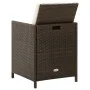 Garden chairs with cushions 4 units brown synthetic rattan by vidaXL, Garden chairs - Ref: Foro24-316776, Price: 170,97 €, Di...