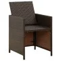 Garden chairs with cushions 4 units brown synthetic rattan by vidaXL, Garden chairs - Ref: Foro24-316776, Price: 170,97 €, Di...