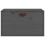 Armario de pared de madera maciza de pino gris 60x30x35 cm