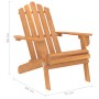 Silla de jardín Adirondack de madera maciza de acacia de vidaXL, Sillas de jardín - Ref: Foro24-316830, Precio: 132,17 €, Des...