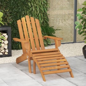 Silla de jardín Adirondack con reposapiés madera acacia maciza de vidaXL, Sillas de jardín - Ref: Foro24-316831, Precio: 127,...